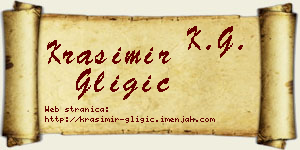Krasimir Gligić vizit kartica